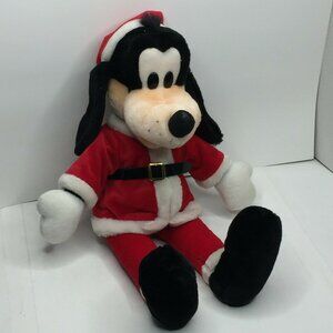 Disney Goofy Plush 18" Santa Claus Stuffed Toy Christmas Holiday Stuffie